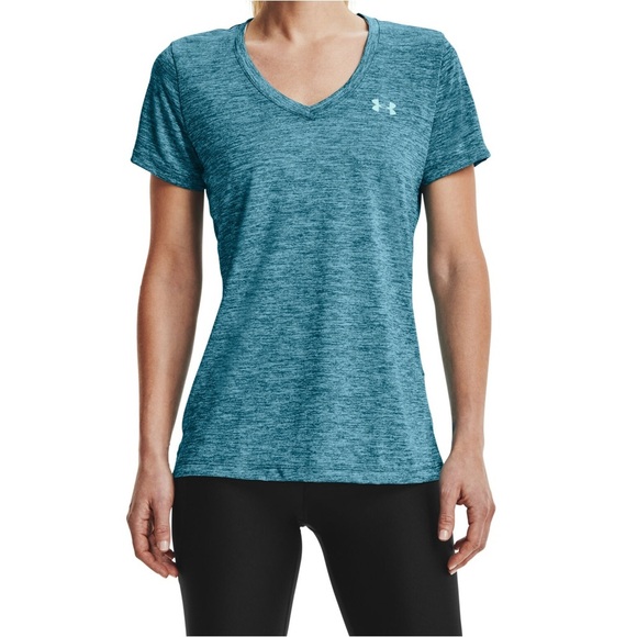 Under armor women’s green teal vneck women’s tshirt - Picture 1 of 4